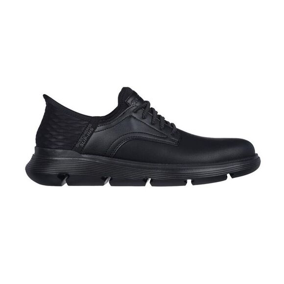 Skechers Mens Garza - Gervin Leather Oxford Shoes / Black - Picture 3 of 6